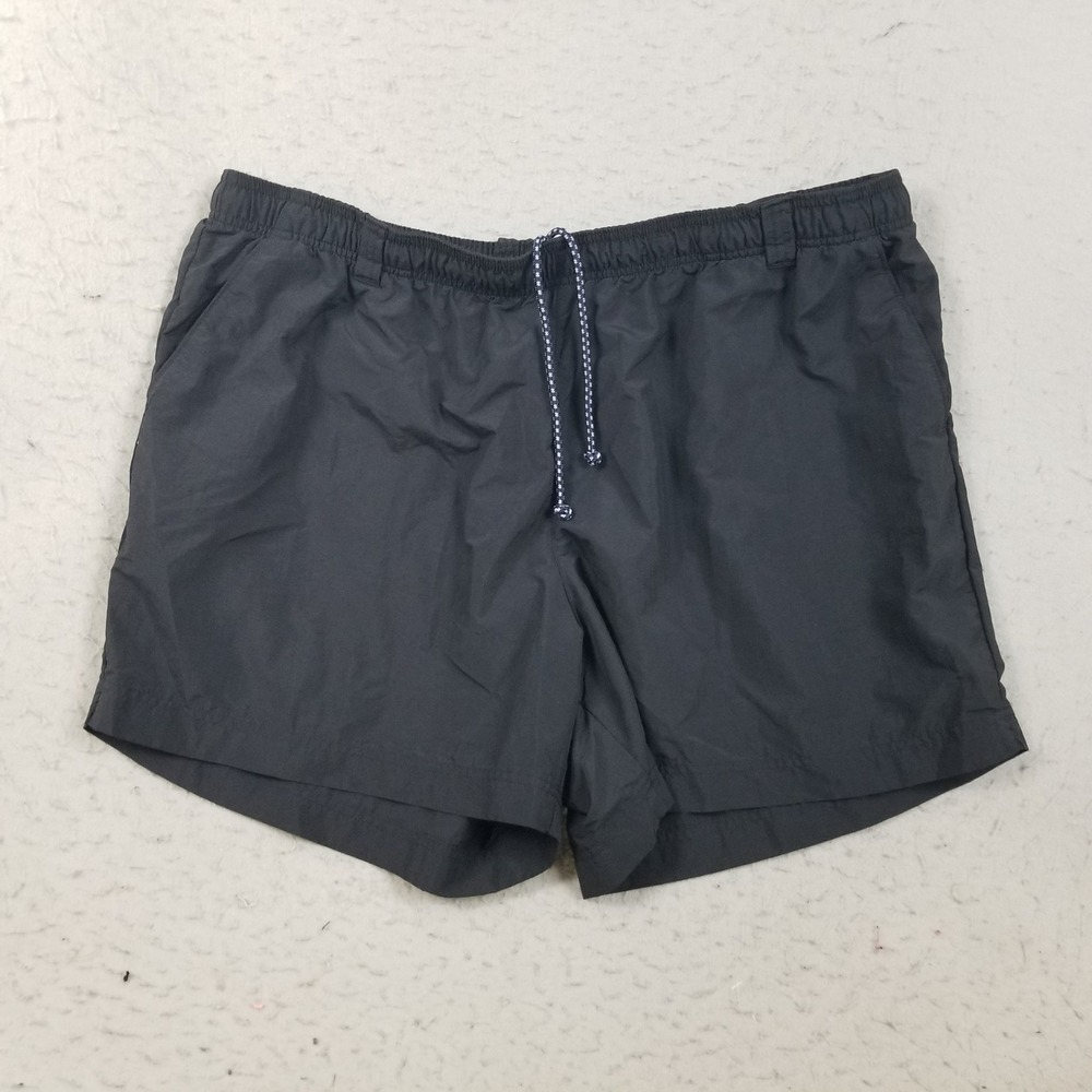 Columbia Shorts Mens XL Black PFG Performance Fishing Outdoor Drawstring Pockets